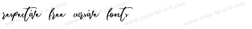 Respective Free Cursive Fonts字体转换